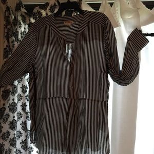 Mandarin collar button down